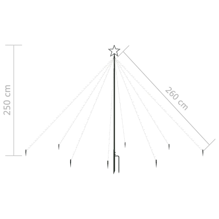 Albero di Natale Cascata Luci LED Interni Esterni 400 LED 2,5 m cod mxl 26055