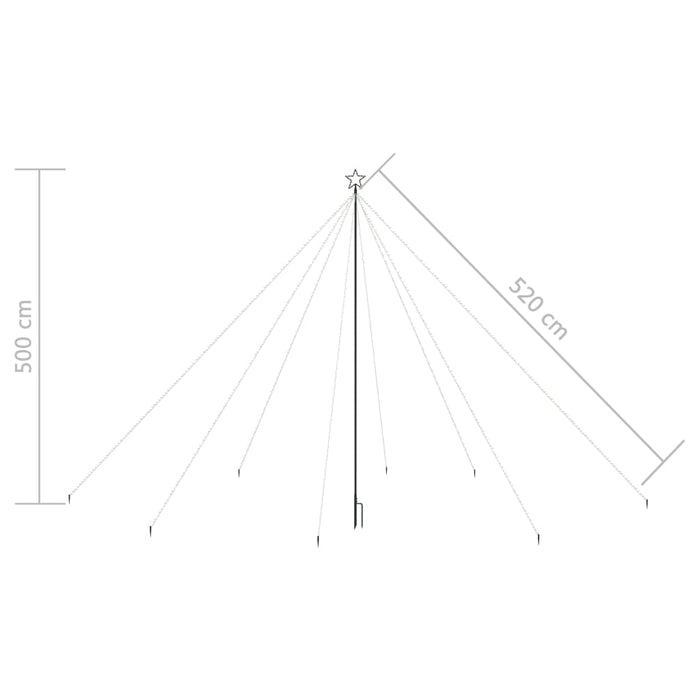 Albero di Natale a Cascata Luci LED Interni Esterni 800 LED 5 m 51296