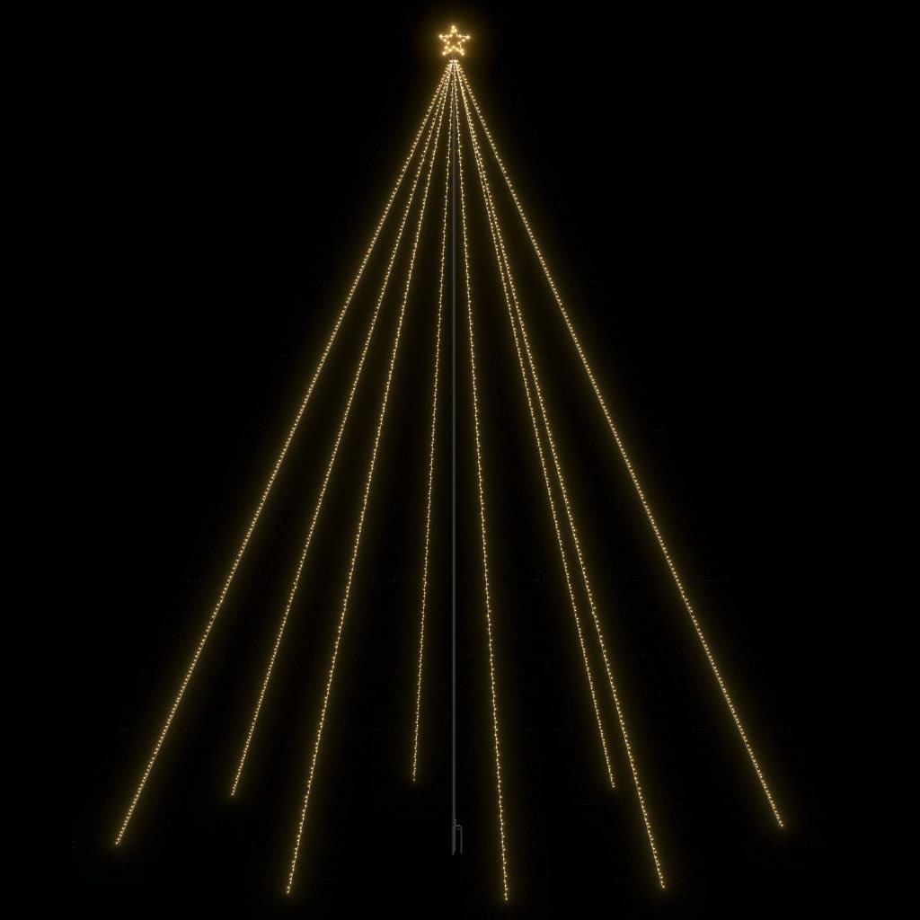 Albero Natale a Cascata di Luci LED Interni Esterni 1300 LED 8m cod mxl 21159