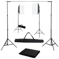 Kit per Studio Fotografico con Luci Softbox e Fondali 3055055