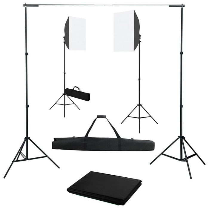 Kit per Studio Fotografico con Luci Softbox e Fondali 3055055