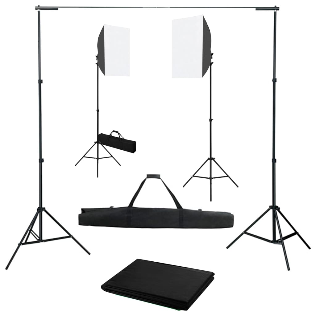 Kit per Studio Fotografico con Luci Softbox e Fondalecod mxl 96398