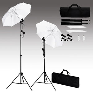 Kit Studio Fotografico con Fondale Luci e Ombrelli 3055084