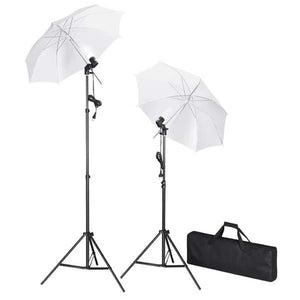 Kit Studio Fotografico con Fondale Luci e Ombrelli 3055084