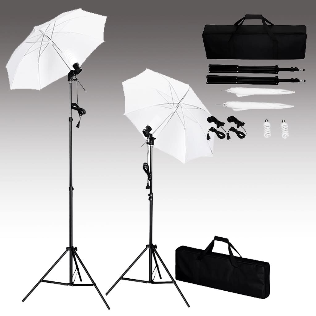 Kit Studio Fotografico con Fondali Luci e Ombrelli cod mxl 77195