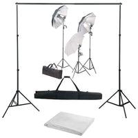 Kit per Studio Fotografico con Set di Luci e Fondale 3055122