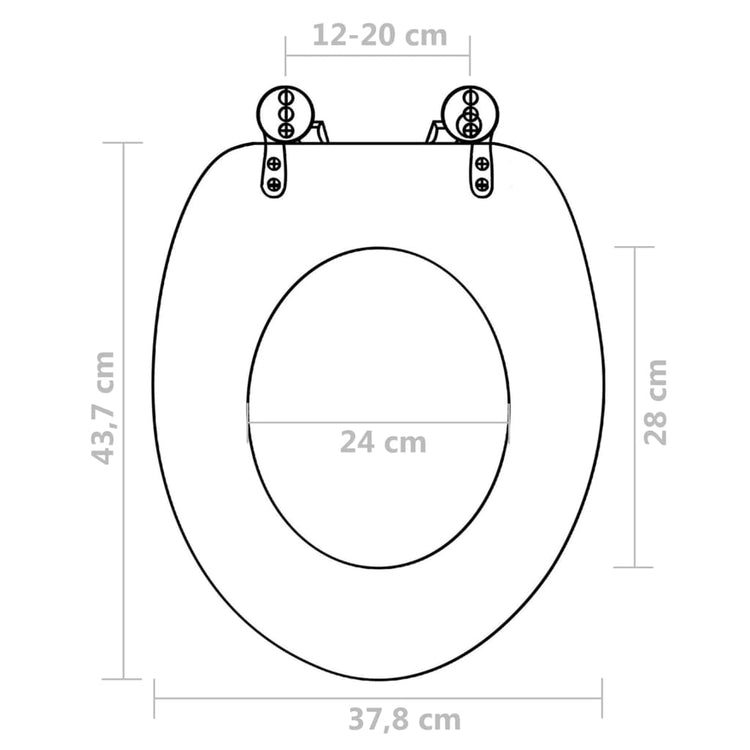 Tavoletta WC con Coperchio MDF Blu Design Goccia d'Acqua cod mxl 42892