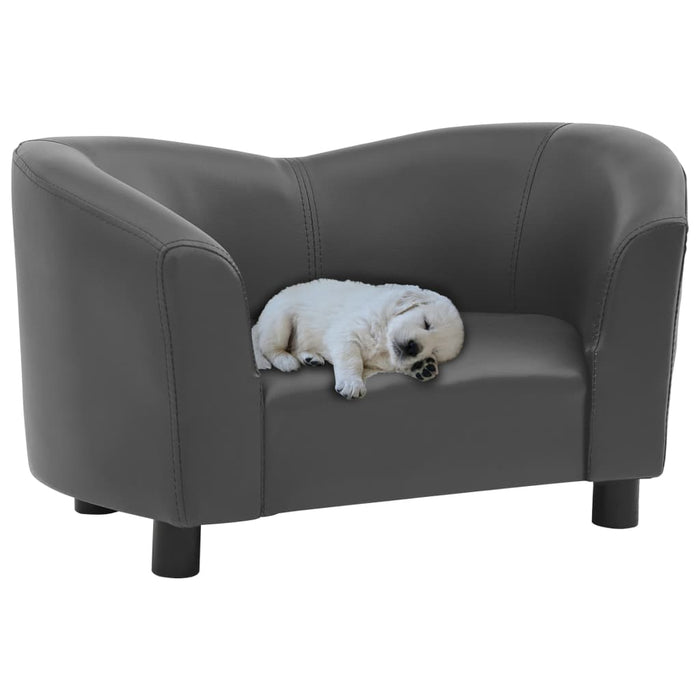 Divano per Cani Grigio 67x41x39 cm in Similpelle cod mxl 48192