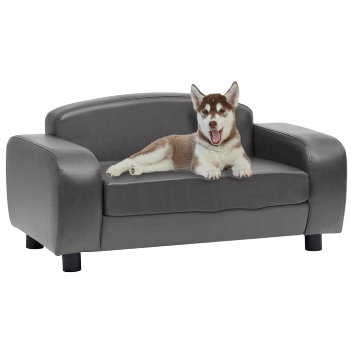 Divano per Cani Grigio 80x50x40 cm in Similpelle cod mxl 46327