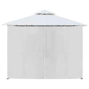 Gazebo con Tende 600x298x270 cm Bianco 180g/m²