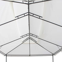 Gazebo con Tende 600x298x270 cm Bianco 180g/m²