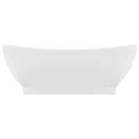 Lavandino con Troppopieno Ovale Bianco Opaco 58,5x39cm Ceramica 146932