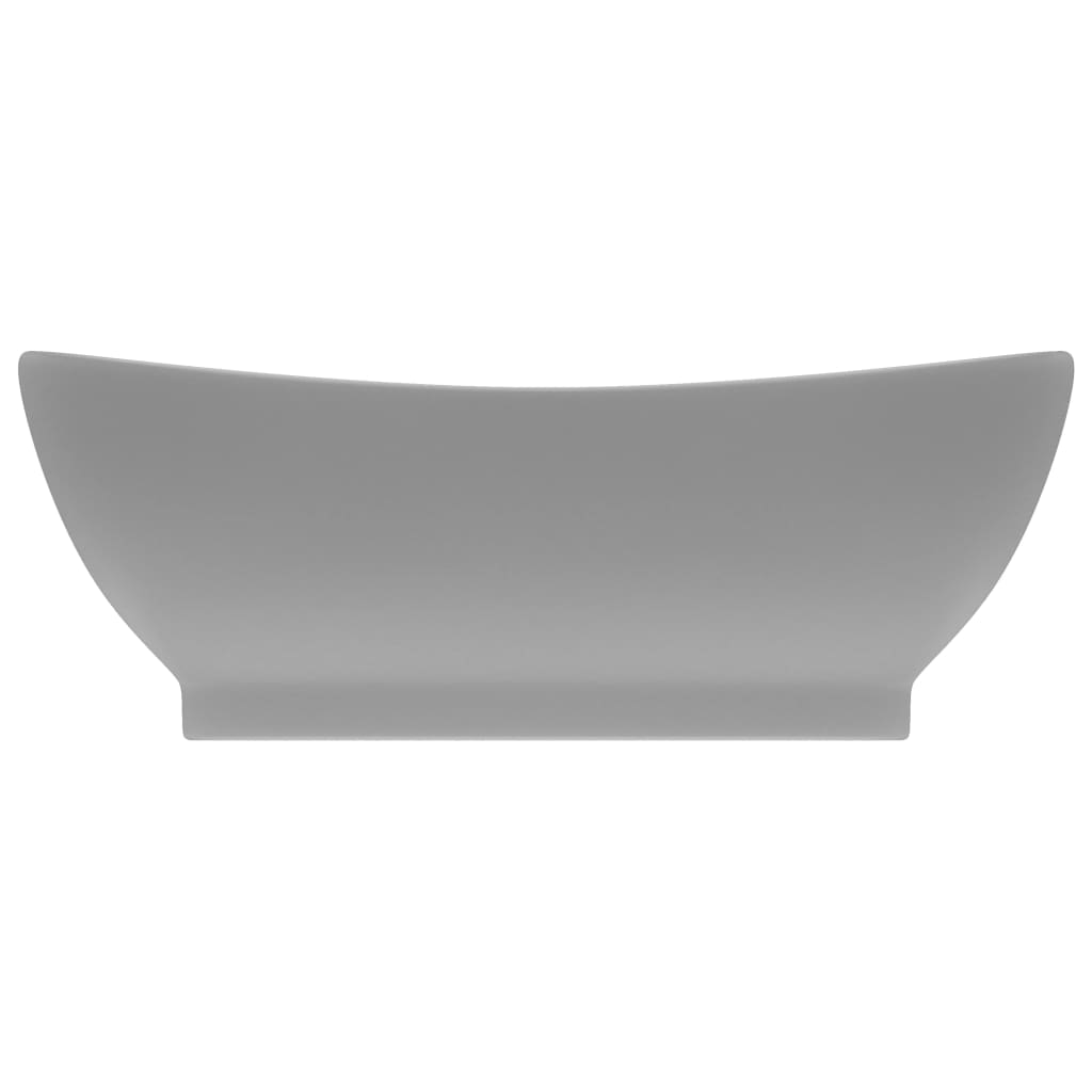 Lavabo con Troppopieno Ovale Turchese Grigio 58,5x39 cm Ceramica