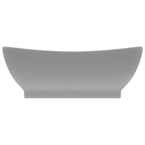 Lavabo con Troppopieno Ovale Turchese Grigio 58,5x39 cm Ceramica