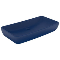 Lavabo Lusso Rettangolare Blu Scuro Opaco 71x38 cm in Ceramicacod mxl 105441