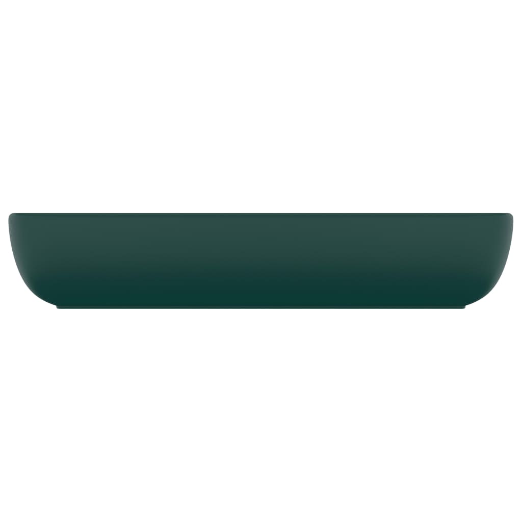 Lavabo Lusso Rettangolare Verde Scuro Opaco 71x38 cm Ceramica cod mxl 43253