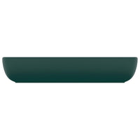 Lavabo Lusso Rettangolare Verde Scuro Opaco 71x38 cm Ceramica cod mxl 43253