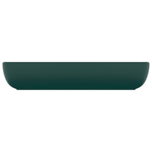 Lavabo Lusso Rettangolare Verde Scuro Opaco 71x38 cm Ceramica cod mxl 43253