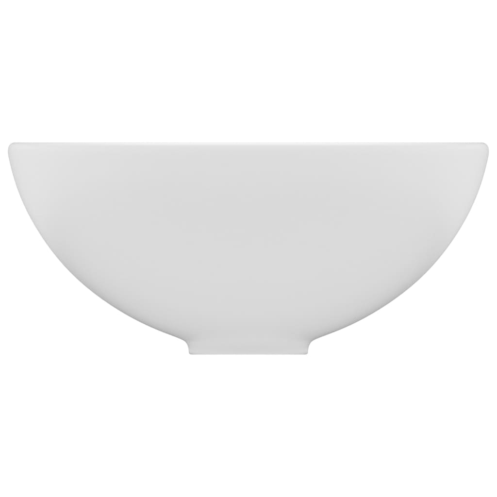 Lavandino Lusso Rotondo Bianco Opaco 32,5x14 cm in Ceramica 146965