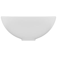 Lavandino Lusso Rotondo Bianco Opaco 32,5x14 cm in Ceramica 146965