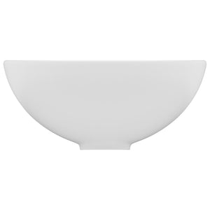 Lavandino Lusso Rotondo Bianco Opaco 32,5x14 cm in Ceramica 146965