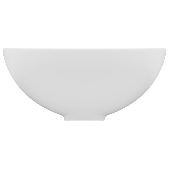 Lavandino Lusso Rotondo Bianco Opaco 32,5x14 cm in Ceramica 146965