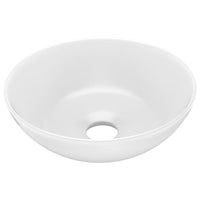 Lavandino da Bagno in Ceramica Bianco Opaco Rotondo cod mxl 50382