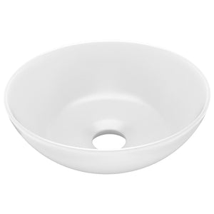 Lavandino da Bagno in Ceramica Bianco Opaco Rotondo cod mxl 50382