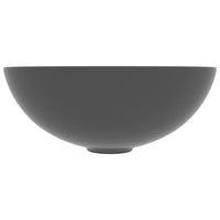 Lavandino da Bagno in Ceramica Grigio Scuro Rotondo cod mxl 51803