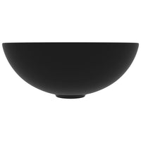 Lavandino da Bagno in Ceramica Nero Opaco Rotondo 146986