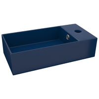 Lavandino con Troppopieno in Ceramica Blu Scuro cod mxl 40154