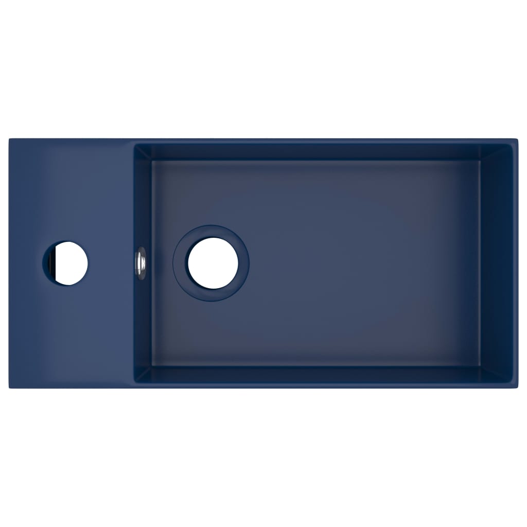 Lavandino con Troppopieno in Ceramica Blu Scuro cod mxl 40154