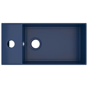 Lavandino con Troppopieno in Ceramica Blu Scuro cod mxl 40154