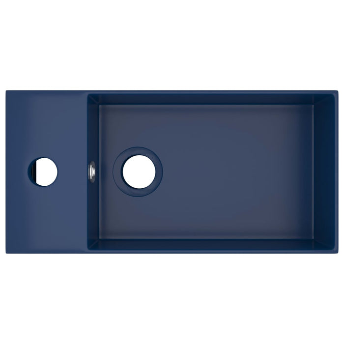 Lavandino con Troppopieno in Ceramica Blu Scuro cod mxl 40154