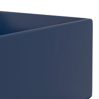 Lavandino con Troppopieno in Ceramica Blu Scuro cod mxl 40154