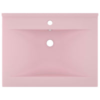 Lavandino con Foro Rubinetto Rosa Opaco 60x46 cm in Ceramica cod mxl 47998