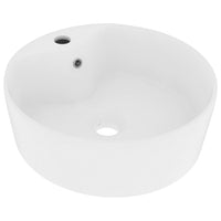 Lavandino con Troppopieno Bianco Opaco 36x13 cm in Ceramica 147031