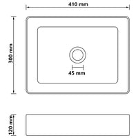 Lavandino Luxury Bianco Opaco 41x30x12 cm in Ceramica 147042