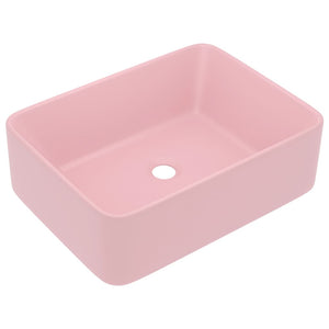 Lavandino Luxury Rosa Opaco 41x30x12 cm in Ceramica 147043