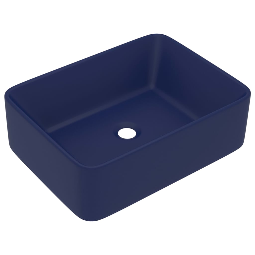 Lavandino Luxury Blu Scuro Opaco 41x30x12 cm in Ceramica