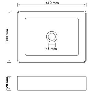 Lavandino Luxury Blu Scuro Opaco 41x30x12 cm in Ceramica 147045