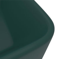 Lavandino Luxury Verde Scuro Opaco 41x30x12 cm in Ceramica