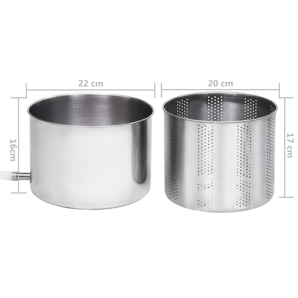 Torchio per Frutta e Vino in Acciaio Inox 6 L 146897