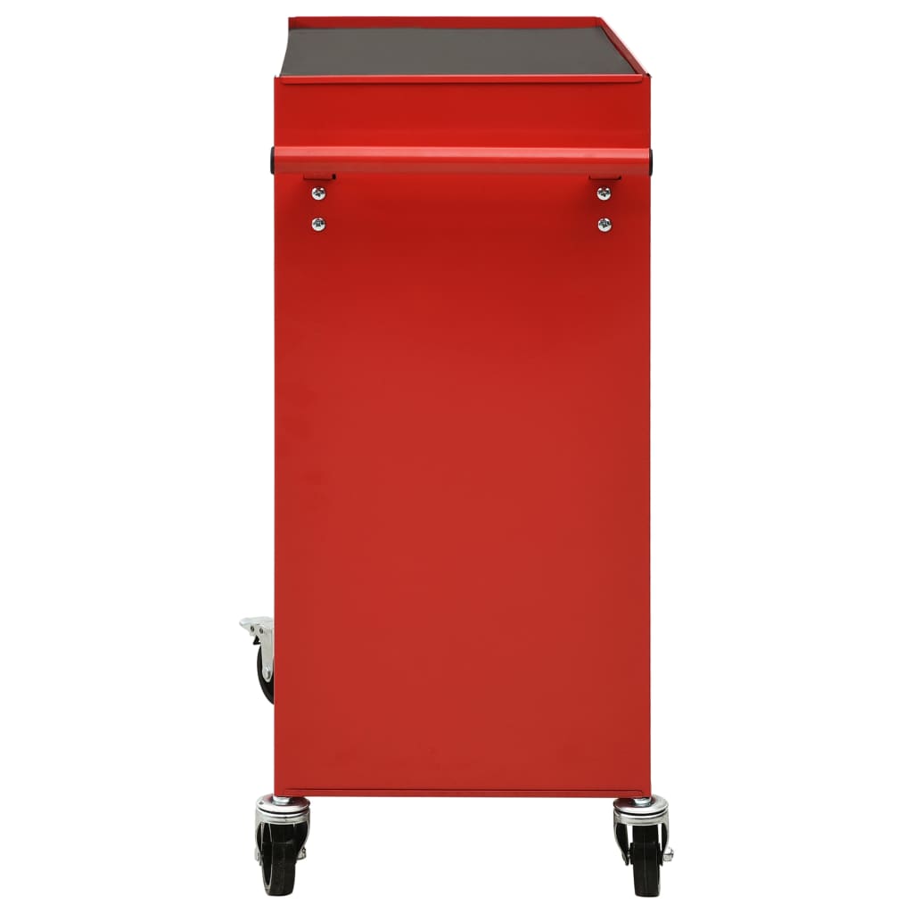 Carrello Portautensili con 4 Cassetti in Acciaio Rosso cod mxl 39850