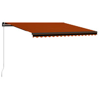 Tenda da Sole Retrattile Manuale 400x300 cm Arancione e Marrone 3055193