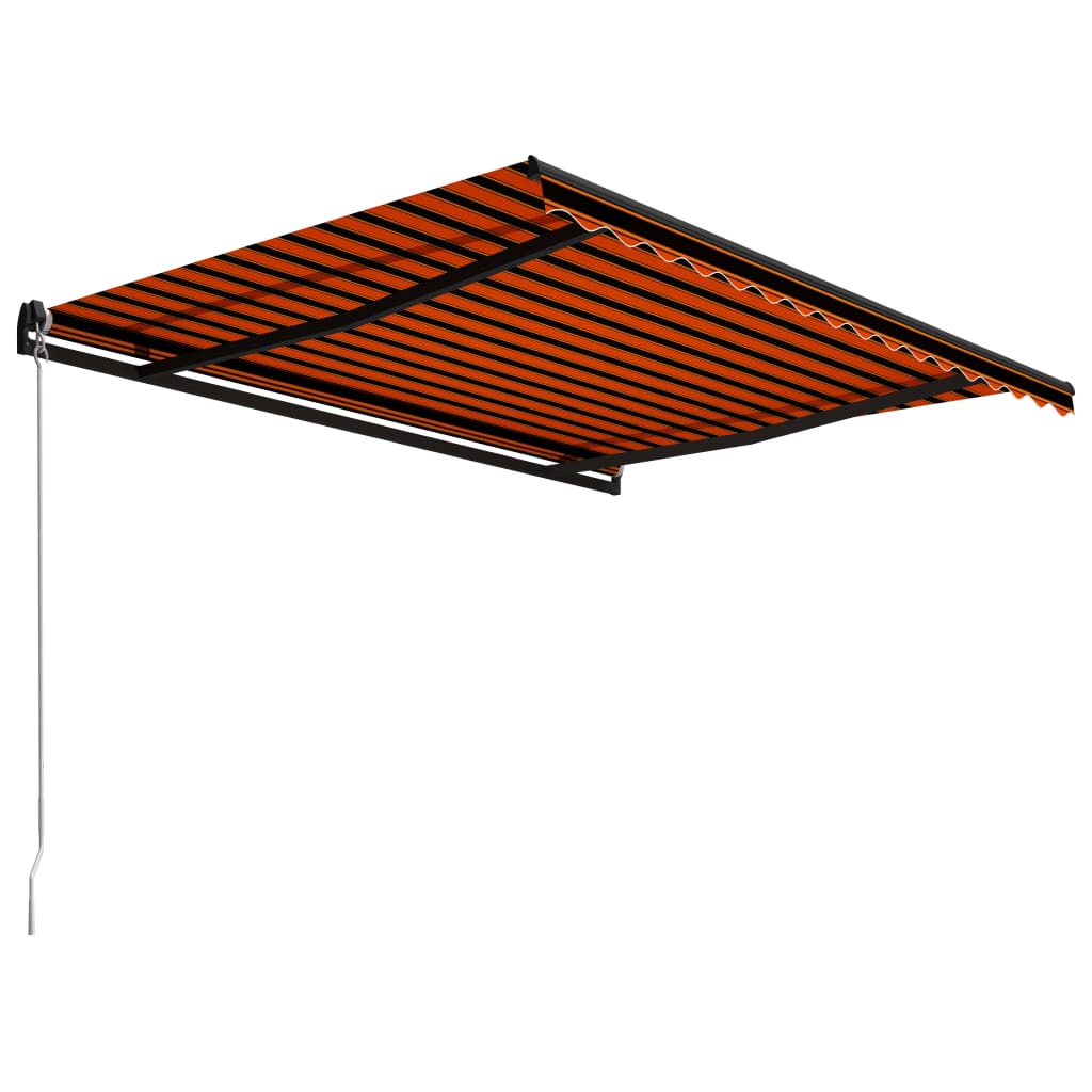 Tenda da Sole Retrattile Manuale 400x300 cm Arancione e Marrone 3055193