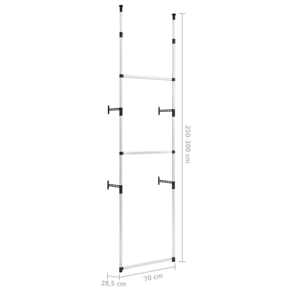 Sistema per Guardaroba Telescopico con Aste in Alluminio cod mxl 77542