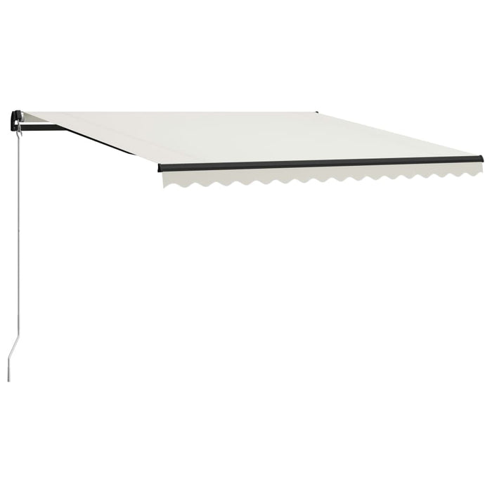 Tenda da Sole Retrattile Manuale con LED 400x300 cm Crema cod mxl 73732