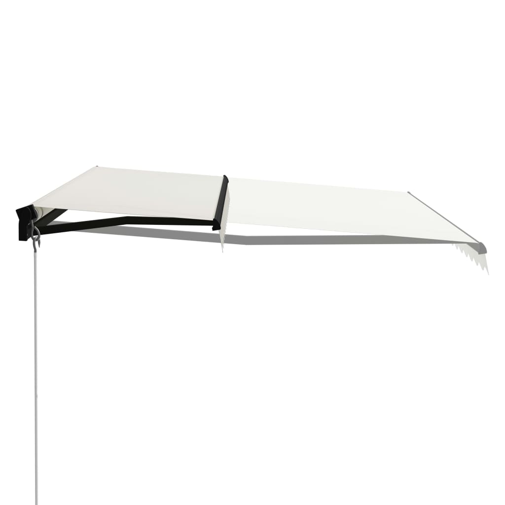 Tenda da Sole Retrattile Manuale con LED 400x300 cm Crema cod mxl 73732