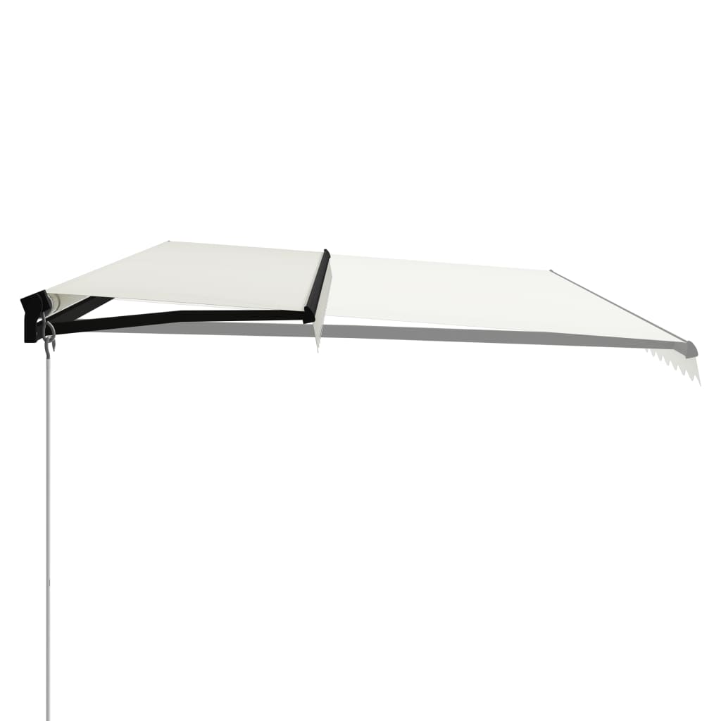 Tenda da Sole Retrattile Manuale con LED 600x300 cm Crema cod mxl 43607